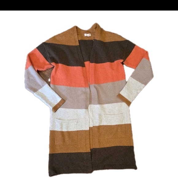 Striped Women's Cardigan Sweater - Picture 14 of 14